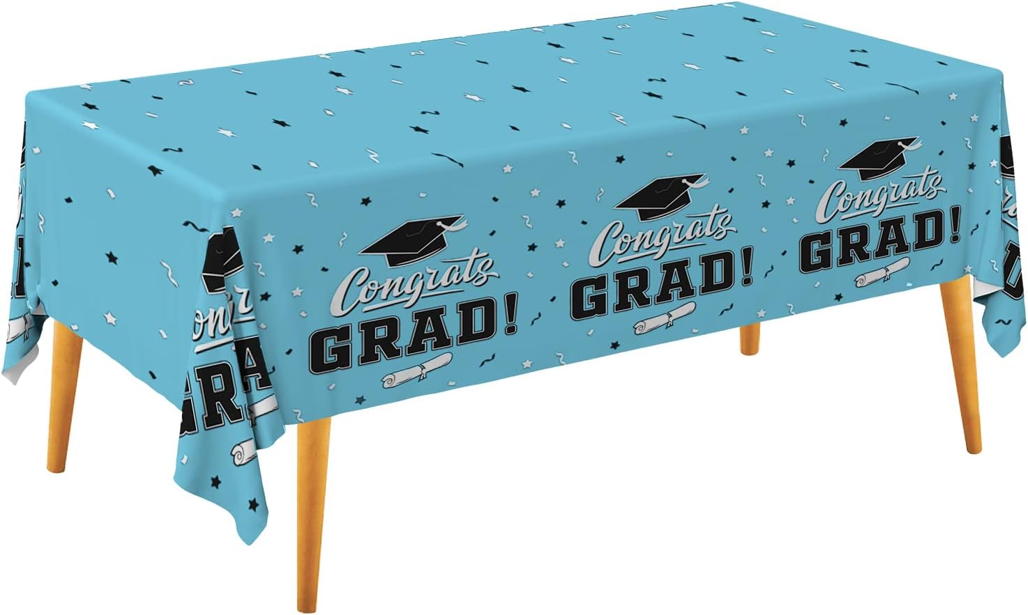 Thumbnail 6 de Gatherfun Graduation Decorations Gongrats Grad Tablecover Set (Class of 2026), 3-Pack 54" x 108" Black & Gold
