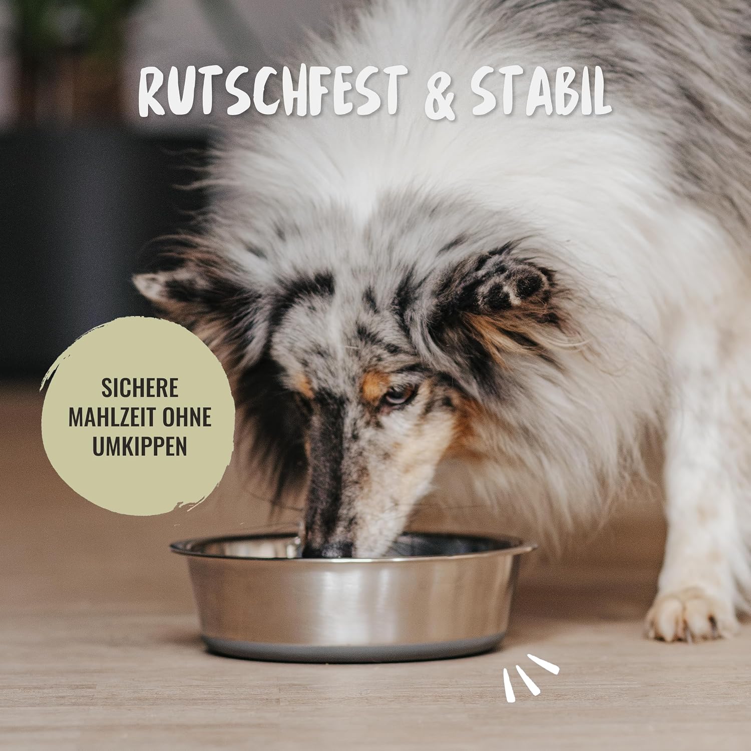 Detalle de Rudelkönig Hundenapf 1750 ml Edelstahl