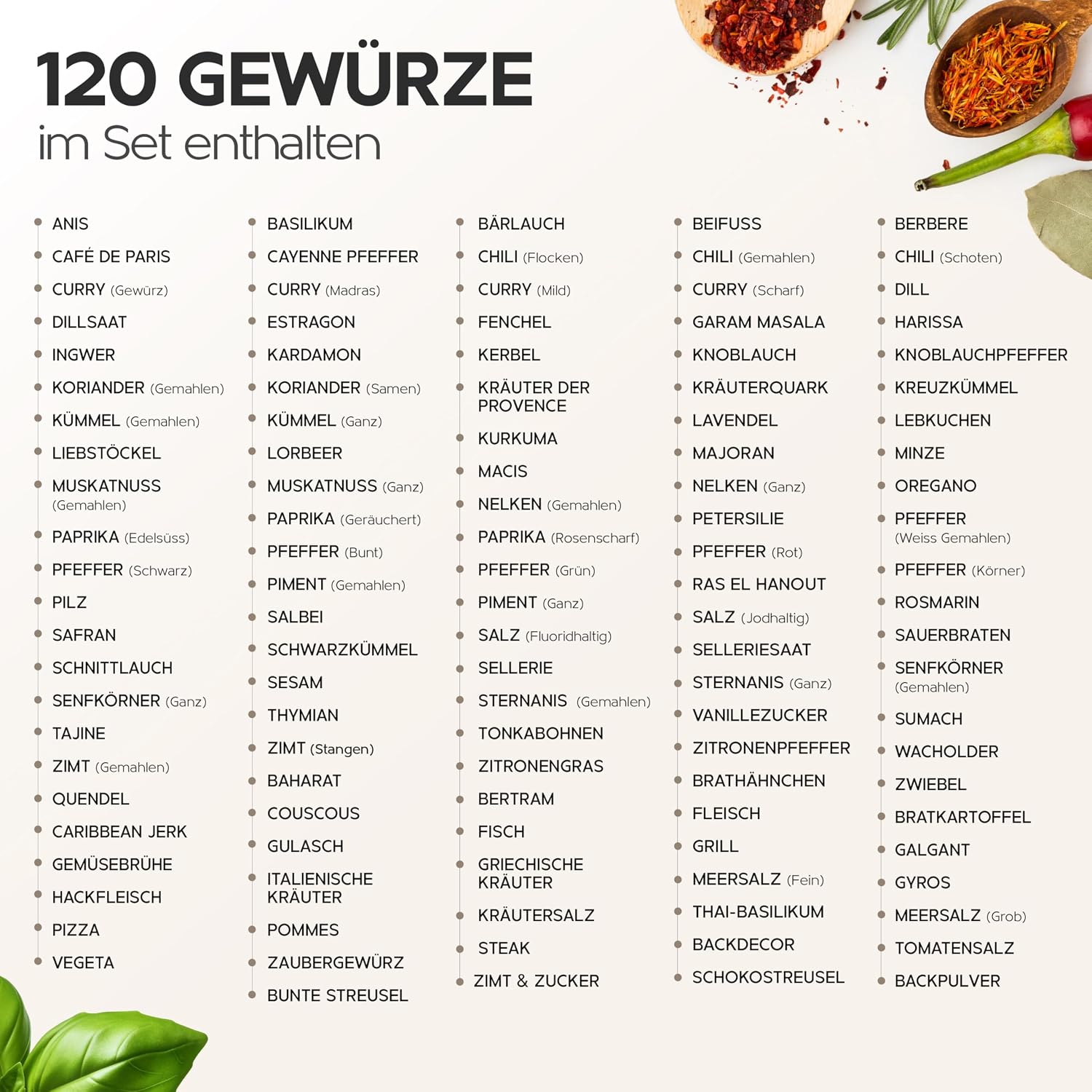 Detalle de Homety Gewürzetiketten selbstklebend (240 Stück) – runde und rechteckige Etiketten für Gewürze, wasserfest