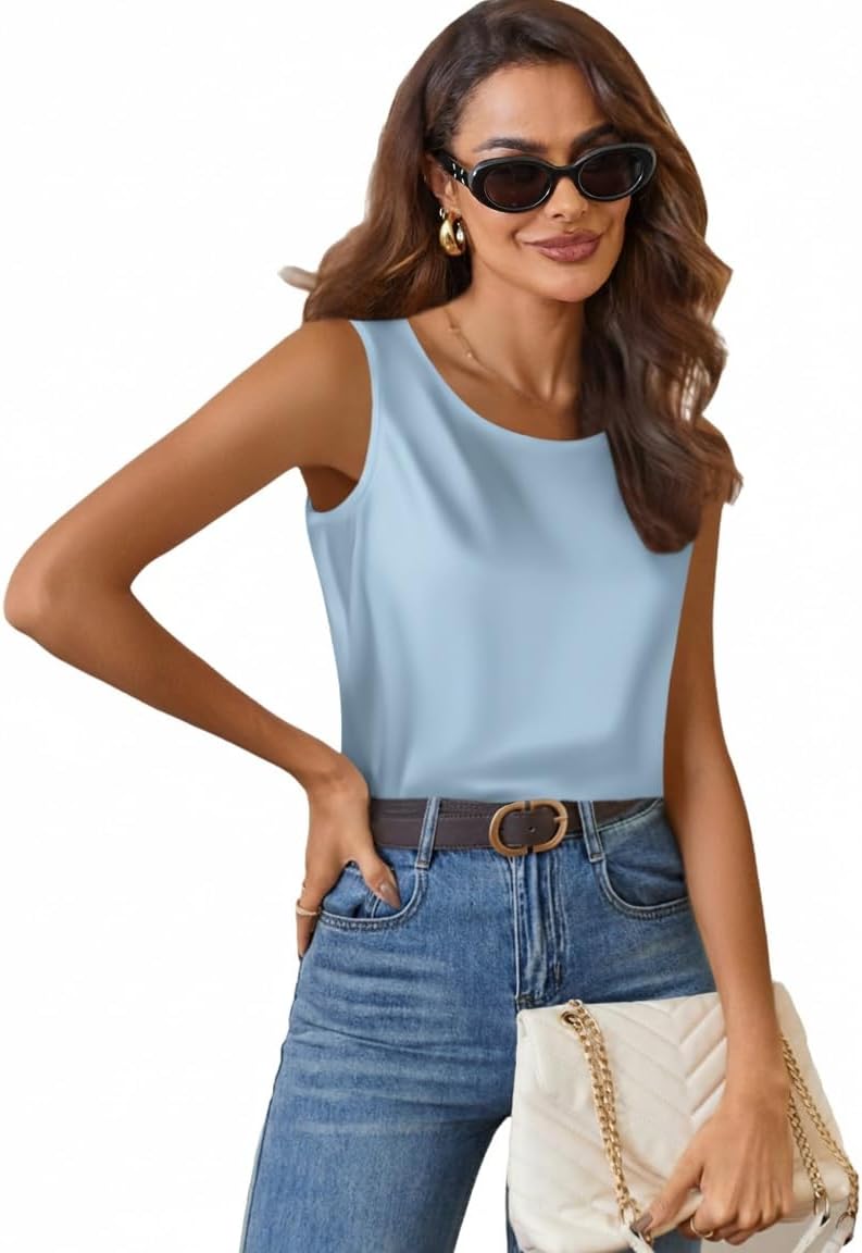 Detalle de Zeagoo Top in Raso Canotta Elegante S-XXL