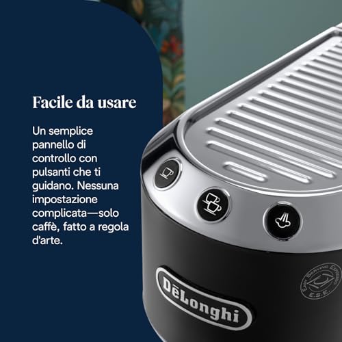Detalle de De’Longhi Dedica Style EC685.BK: espresso a pompa compatto e versatile