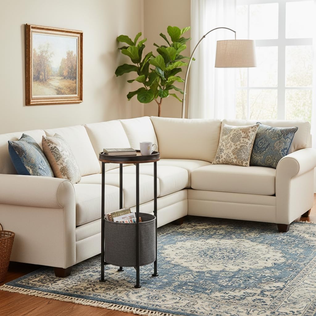 Detalle 2 de ZEXVIDA Round Side Table 26-Inch Height