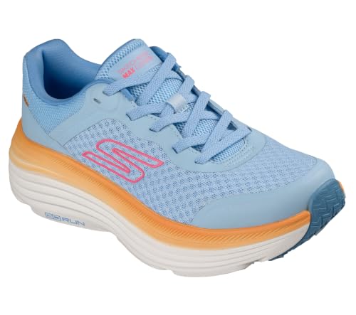 Detalle 2 de Skechers Donna Max Cushioning Endeavour Canova Trainers – Blue Synthetic/Orange Trim, 41 EU