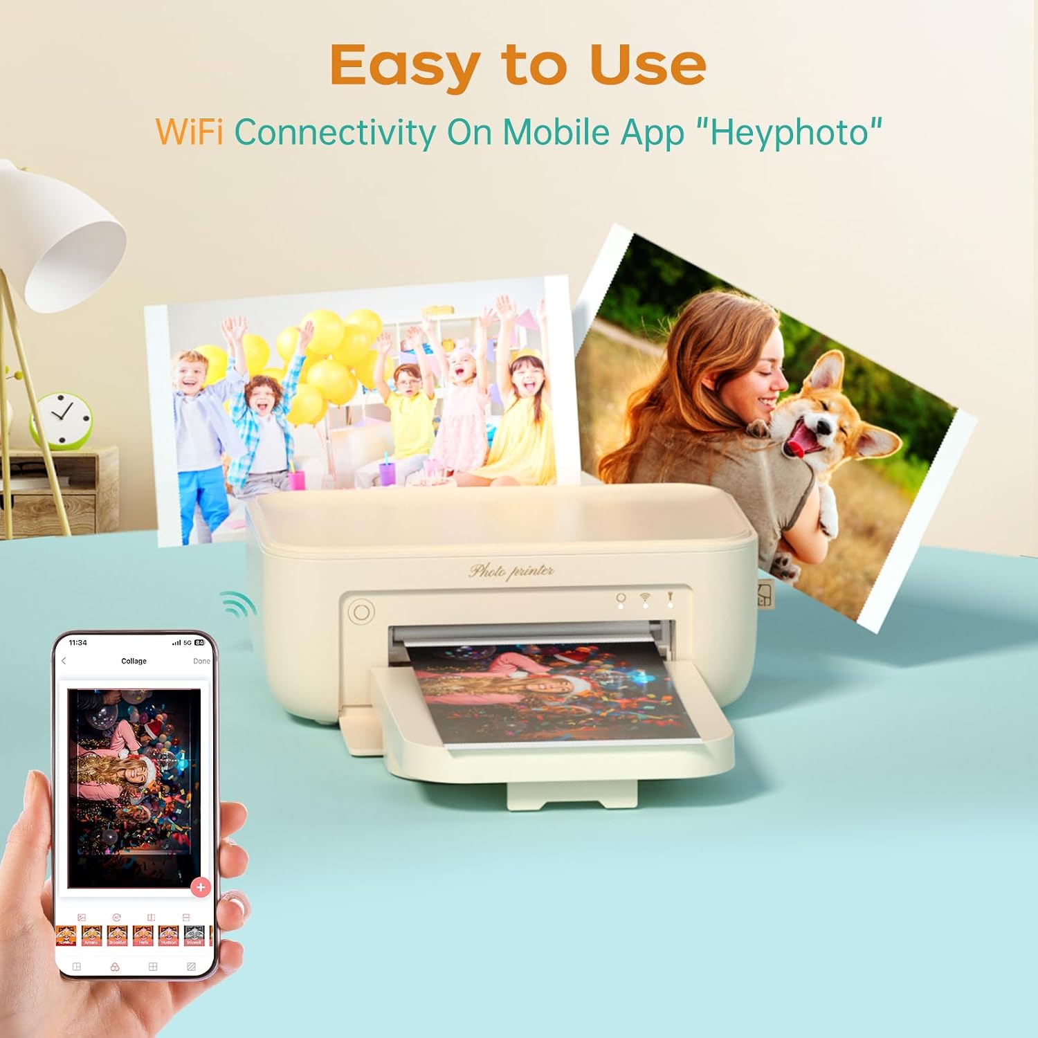 Detalle de HPRT Photo Printer Tragbarer Fotodrucker 10x15 cm