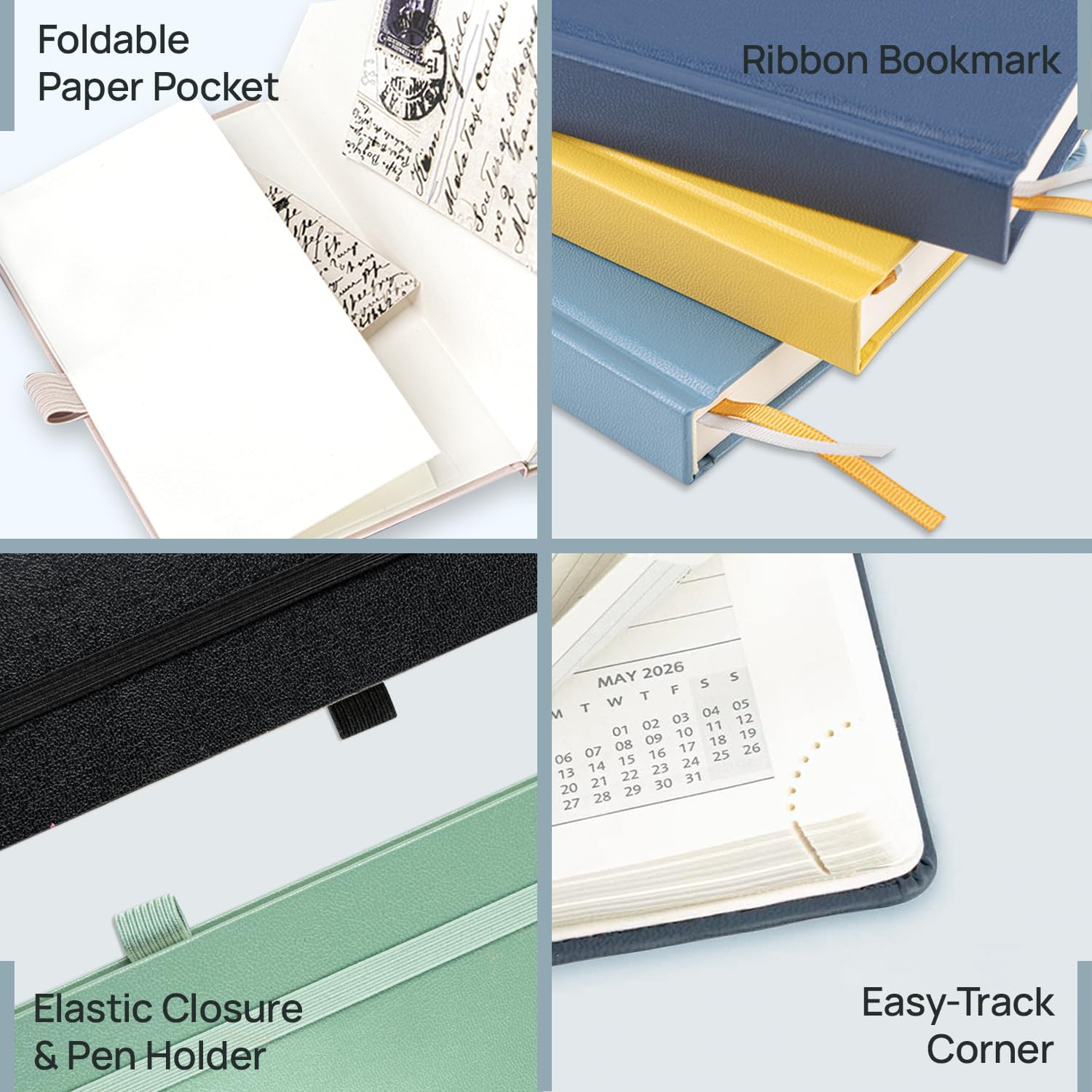 Thumbnail 5 de POPRUN 2027 Pocket Planner, Weekly and Monthly, 4" x 6.25", Hardcover