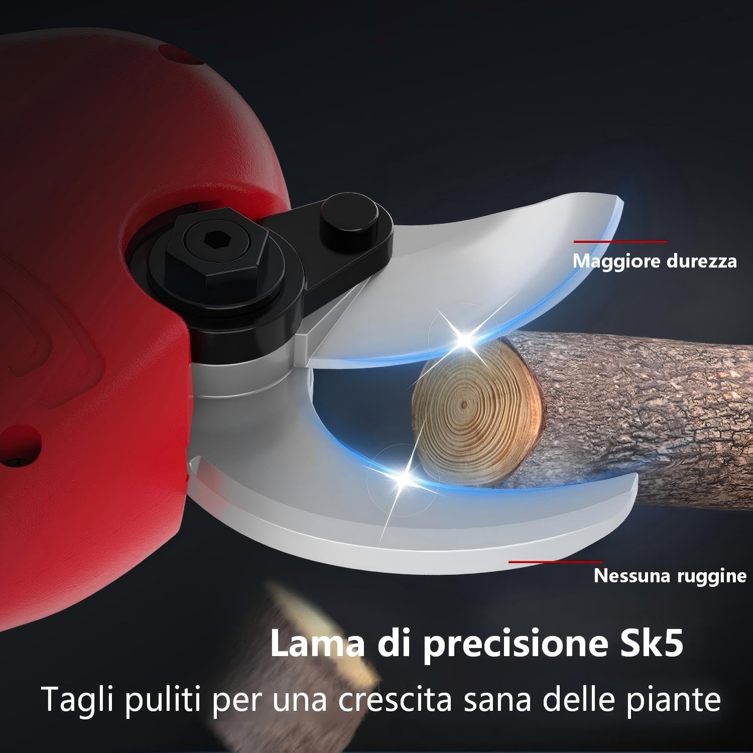 Detalle 2 de OUTIGO Forbici da potatura elettriche 40 mm, 2×3000 mAh