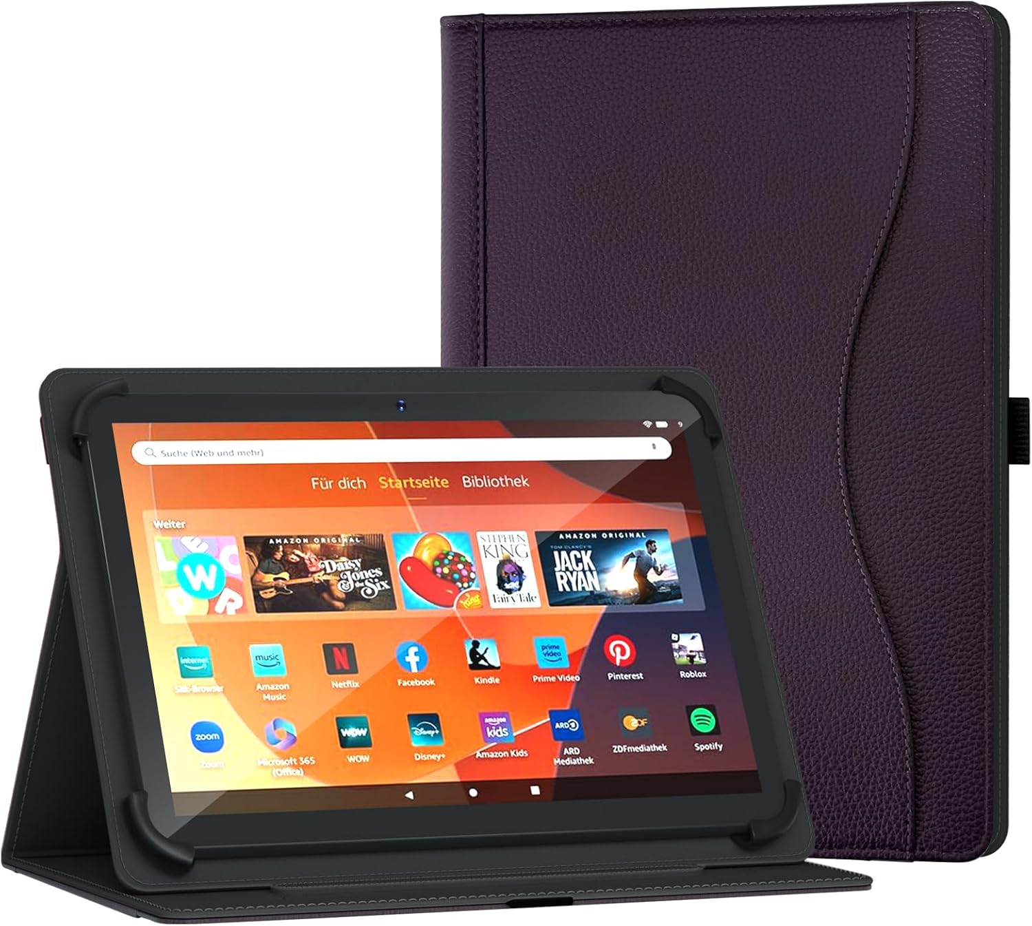 Detalle de XunyLyee Universal 10.1–11 inch Tablet Case: Multi-Angle Stand and Soft Interior