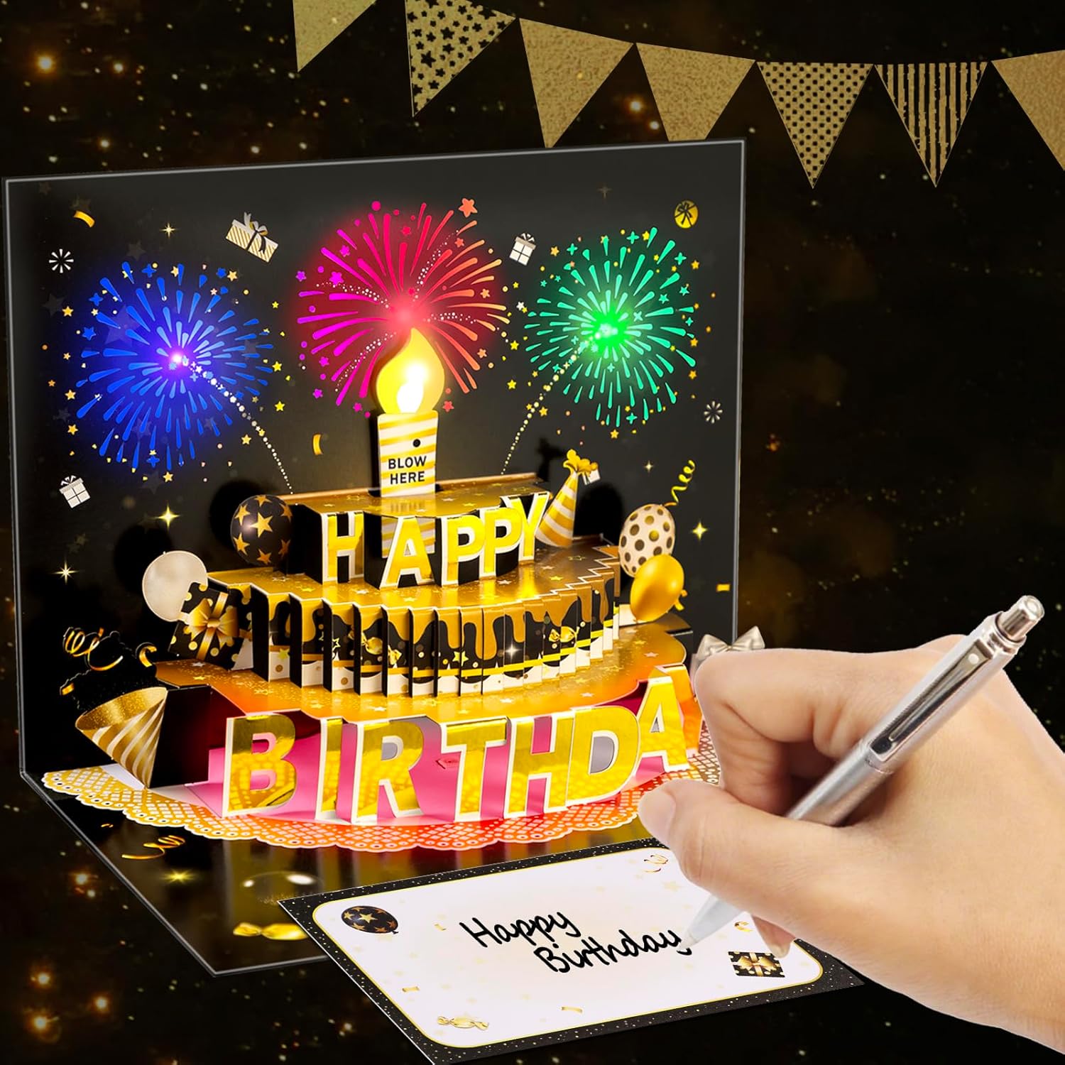 Thumbnail 4 de 3D Pop Up Birthday Card with Lights and Sound 🎴