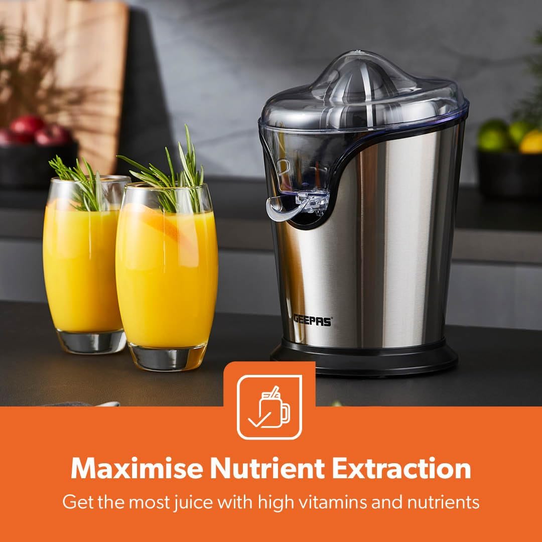 Thumbnail 5 de Geepas 100W Electric Citrus Juicer (Orange Juicer) with 2 Cones & Anti-Drip Spout