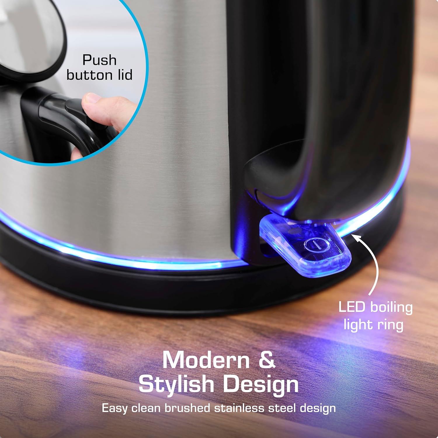 Thumbnail 4 de Swan Quiet Boil Cordless Kettle, 3kW Fast Boil – SK19035SS