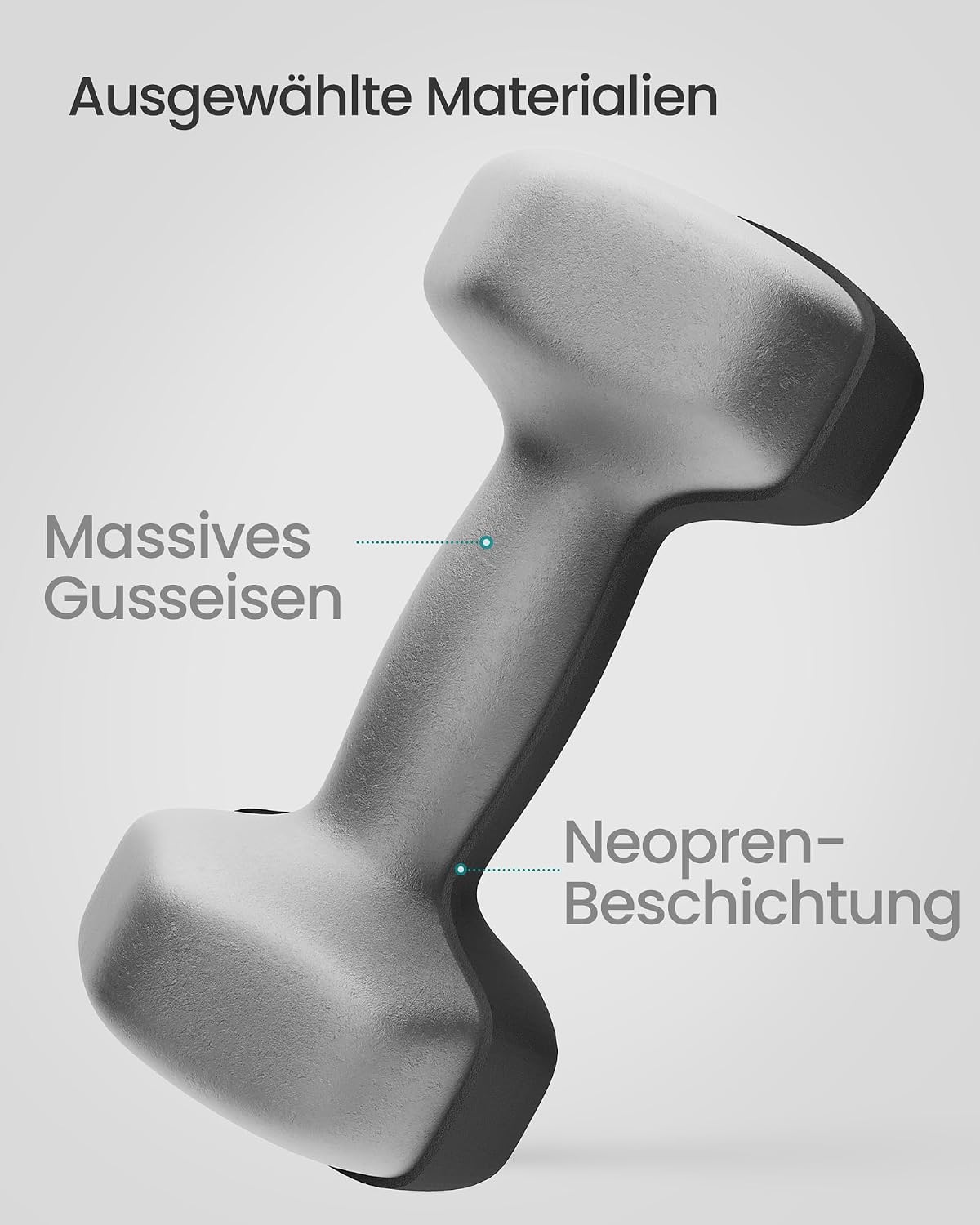 Detalle de SONGMICS Kurzhanteln 2er Set Hexagon Neopren Beschichtung – Sicherheit, Komfort und Effektives Training