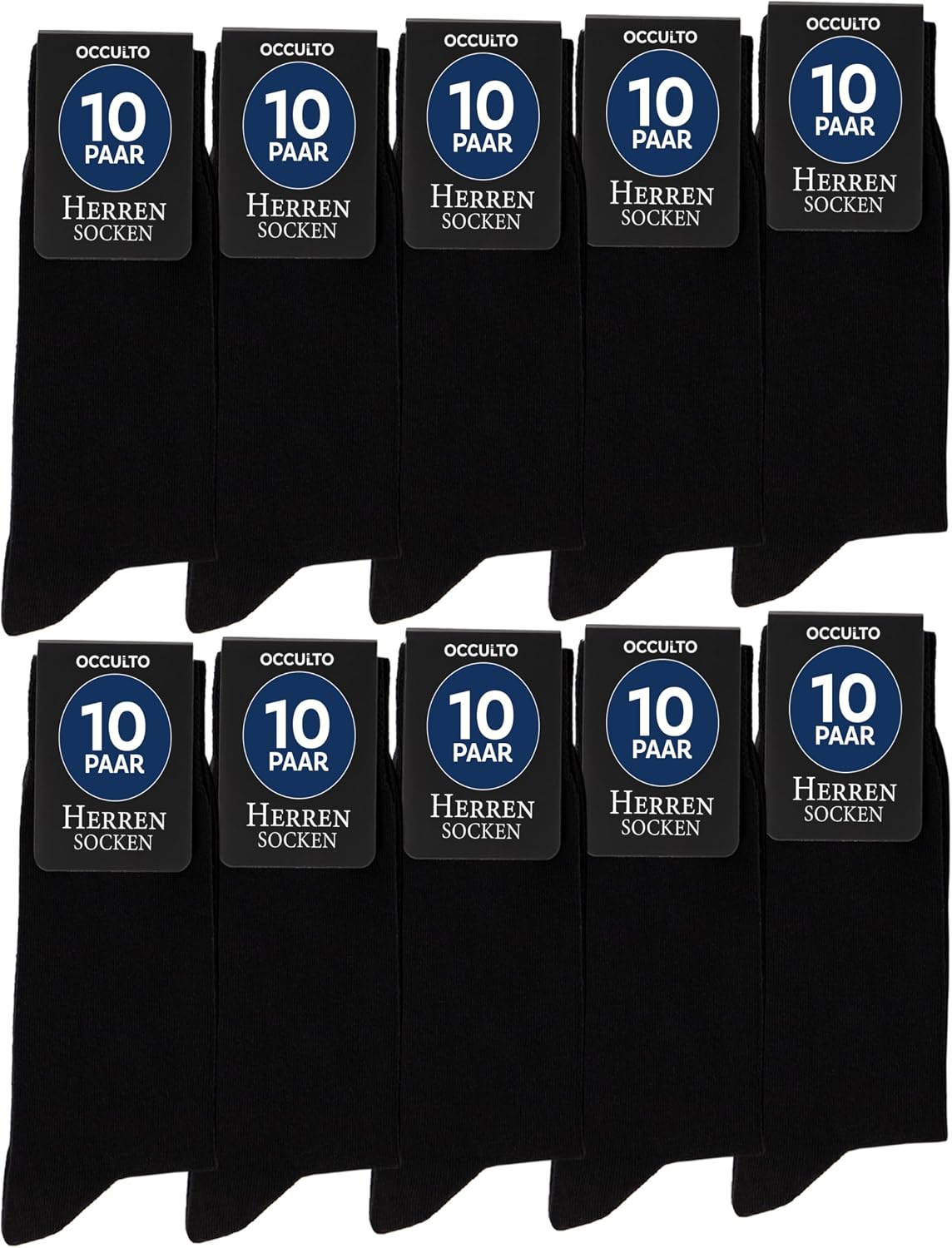 Detalle de Occulto Hermann Socken 10er Pack schwarz