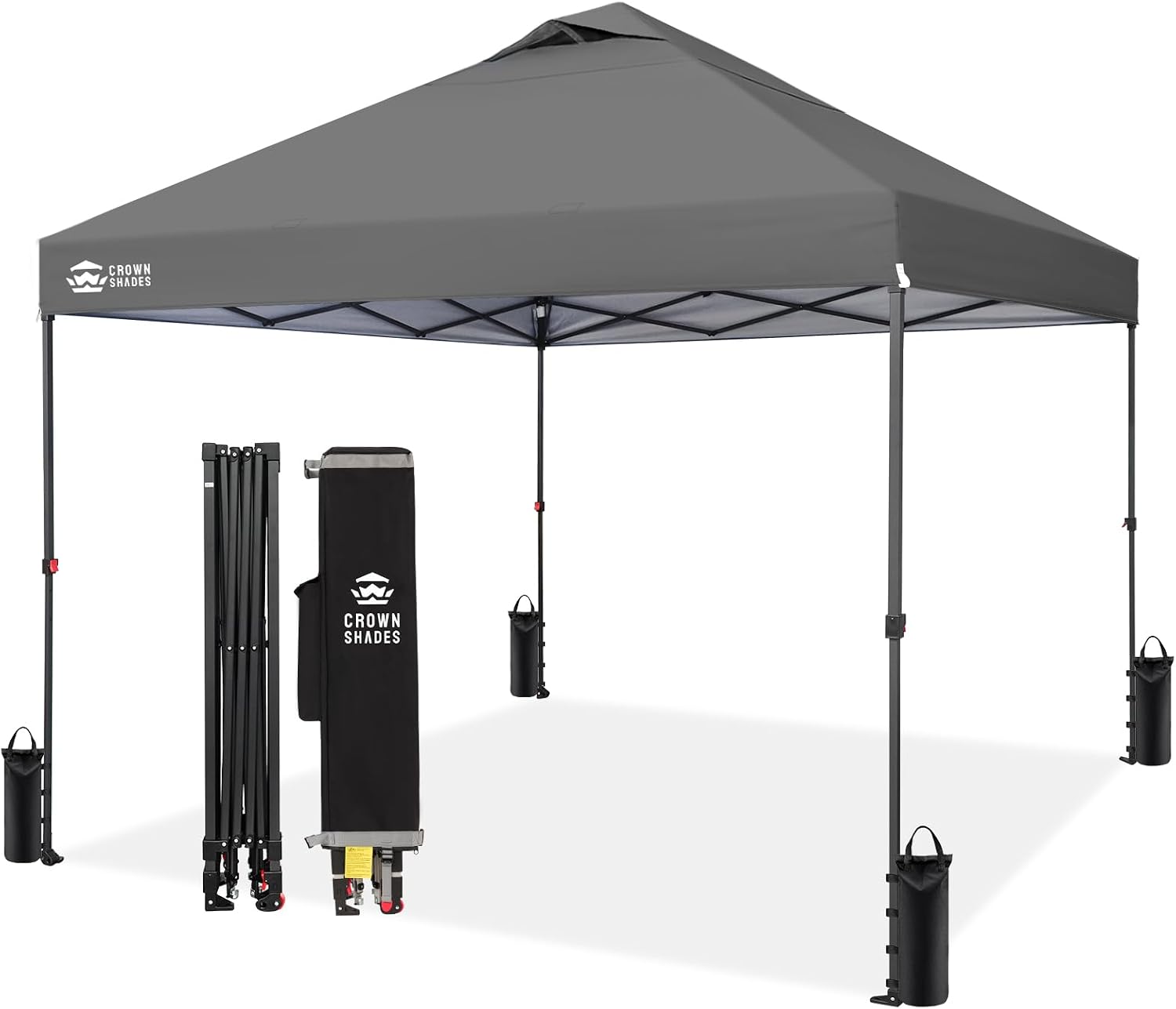 Detalle de CROWN SHADES RS100C 10x10 Pop-Up Canopy with One-Push Setup and UPF 50+ Shade
