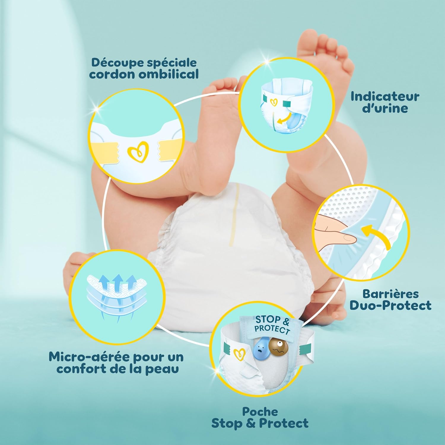 Detalle de Pampers Premium Protection Taille 2 240 couches