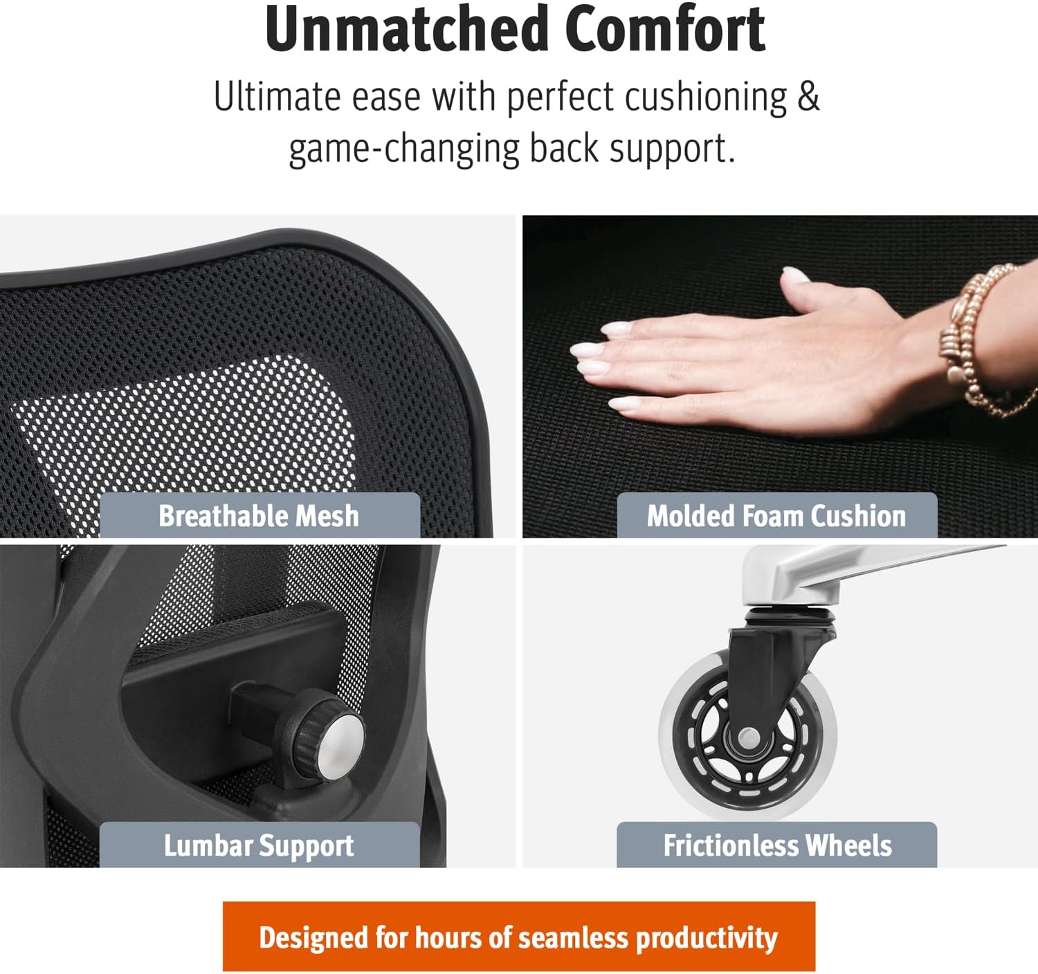 Thumbnail 5 de Ergonomic Office Chair Adjustable High-Back Recliner