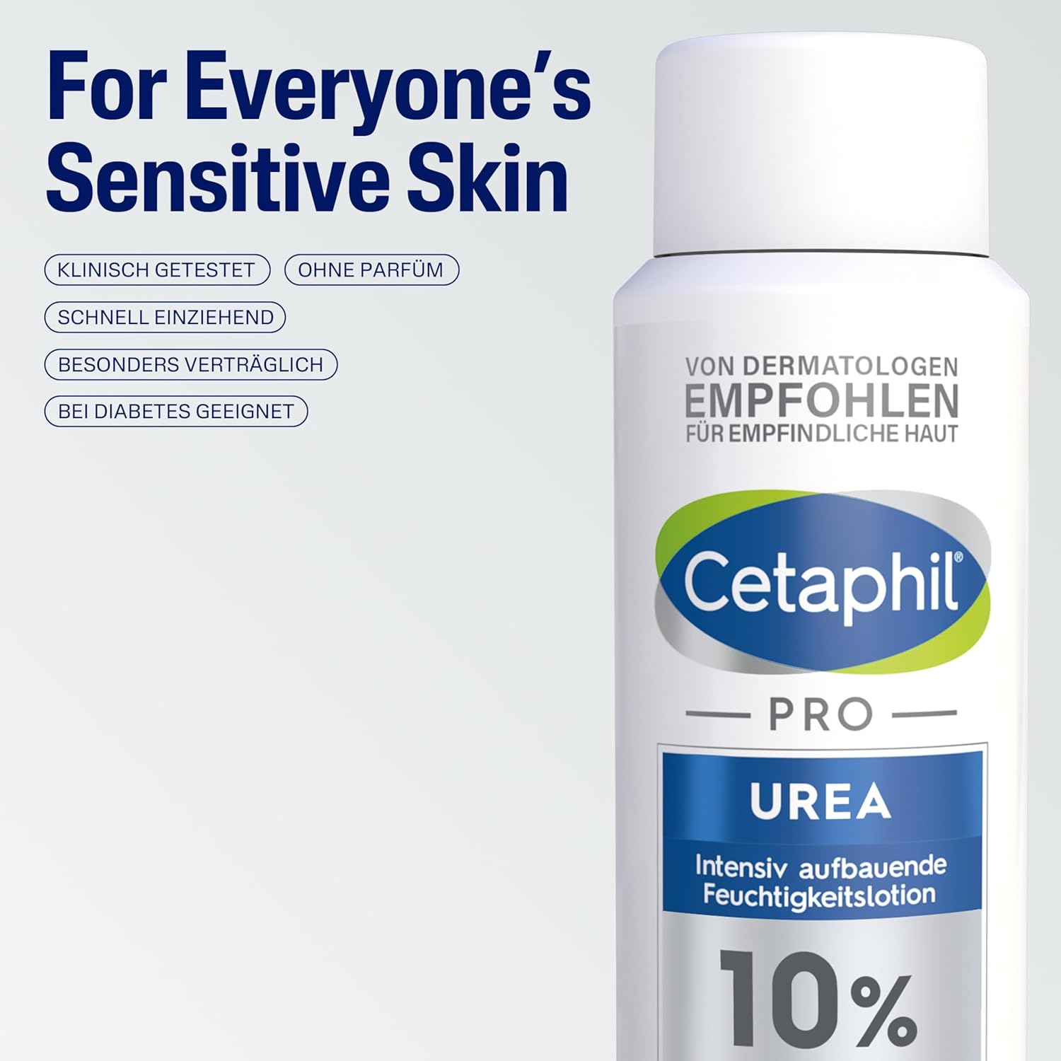 Detalle de CETAPHIL PRO Urea 10% Intensivaufbauende Feuchtigkeitslotion, 500 ml – Für extrem trockene Haut