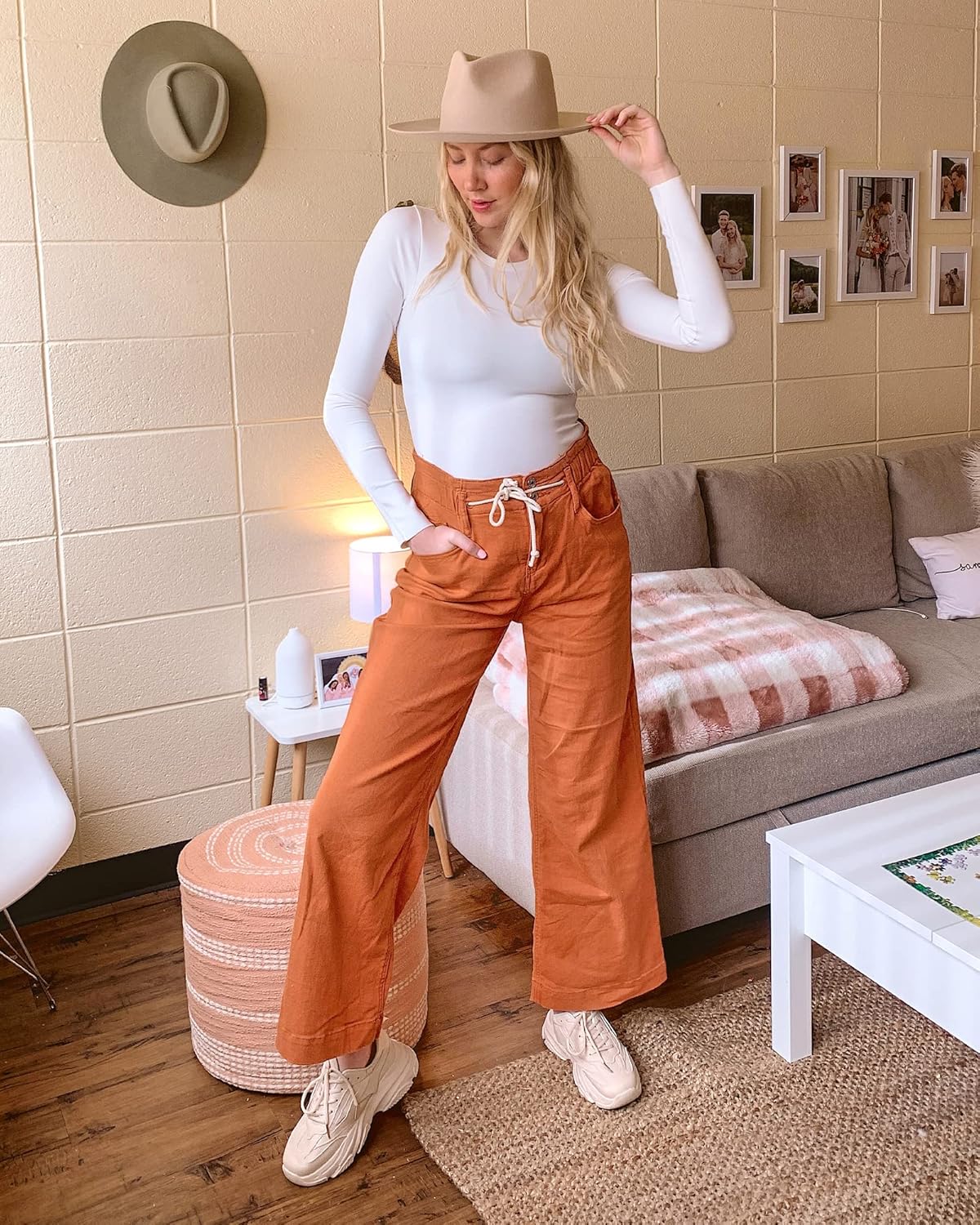 Thumbnail 6 de GRAPENT Wide Leg Jeans for Women (Stretch High-Waisted Elastic Waist Bell Bottom)