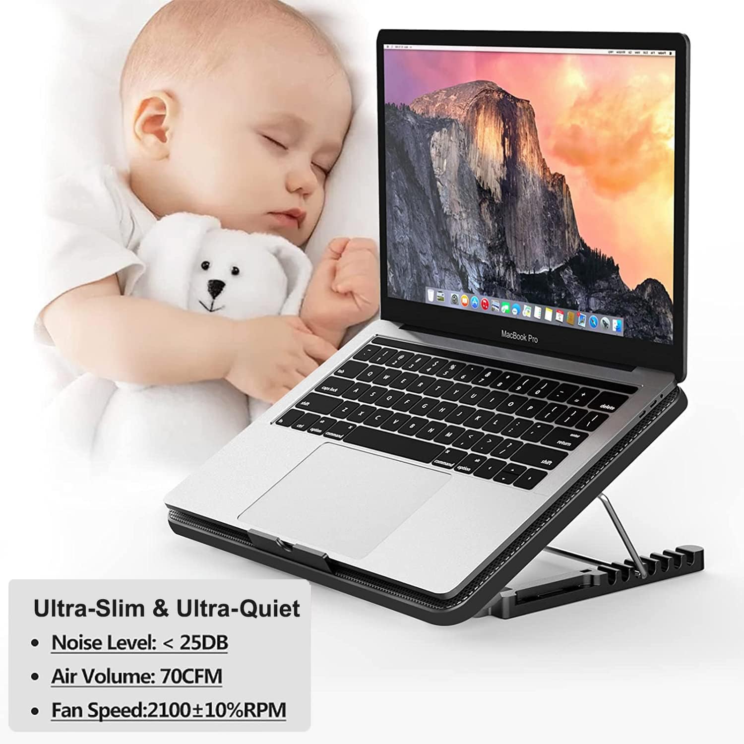 Thumbnail 1 de LIANGSTAR Laptop Cooling Pad 6‑fan, adjustable stand