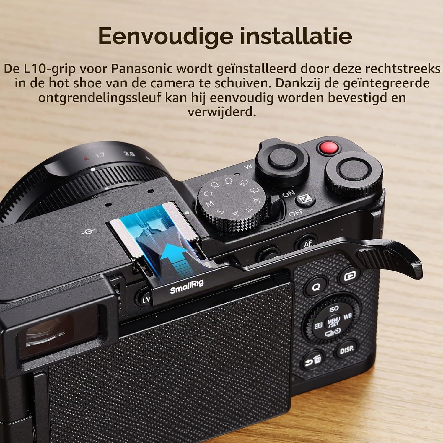 Thumbnail 2 de SMALLRIG L10-5702 duimgreep met flitsschoenafdekking voor Panasonic LUMIX L10