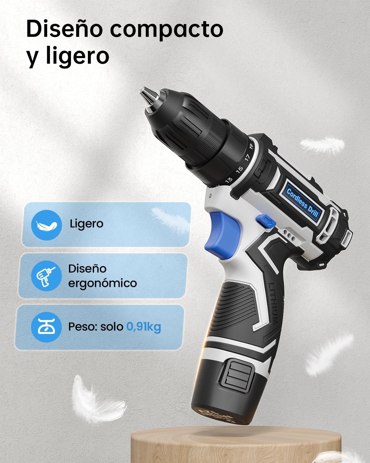 Thumbnail 2 de VIWKO 12V 2000mAh 25 Nm destornillador eléctrico