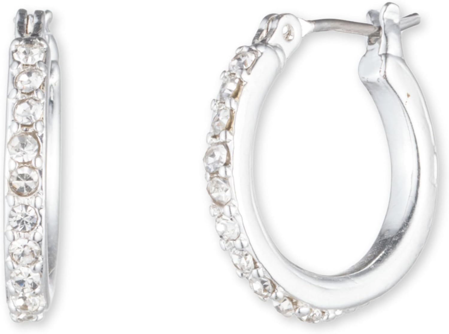 Detalle de Anne Klein Crystal Hoop Earrings