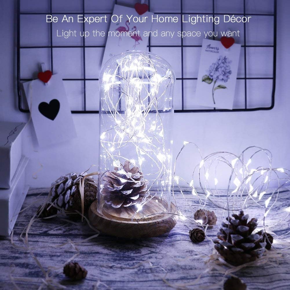 Detalle de EShing ES0020011-5 LED Fairy Lights, 66 ft, 200 Warm-White Lights