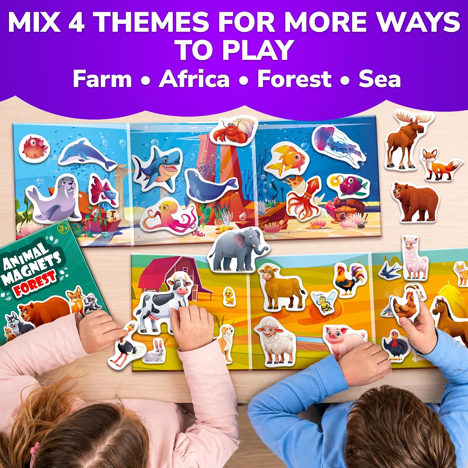 Detalle de Magnetic travel puzzles with 80+ pieces