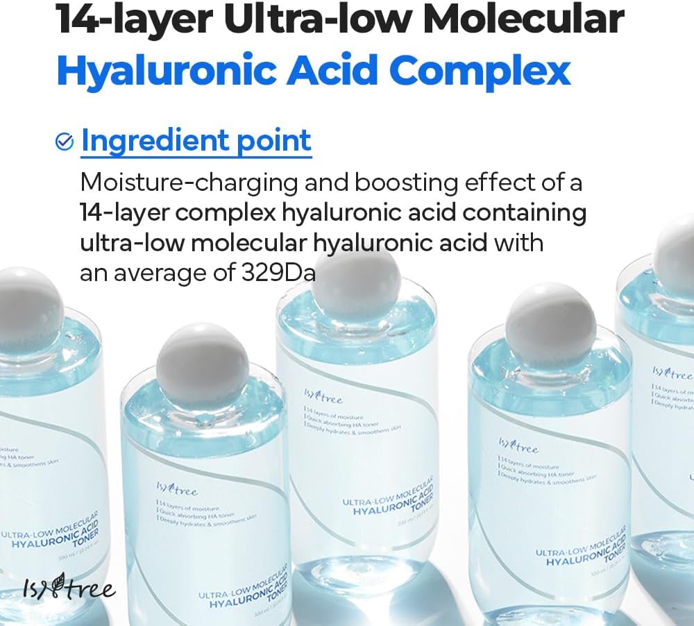 Thumbnail 4 de ISNTREE Ultra-Low Molecular Hyaluronic Acid Toner (300 ml): il toner all’acido ialuronico per rinfrescare e idratare