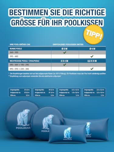 Thumbnail 3 de PoolBear Poolkissen Winter 3m XXL – Frostschutzkissen mit Reparaturset, Doppelnaht