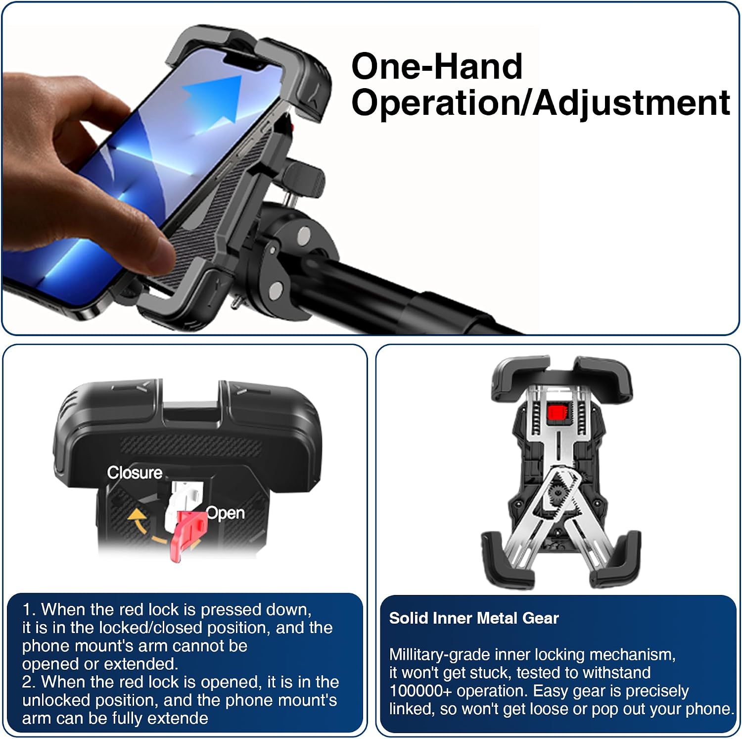 Thumbnail 6 de Bovemanx Motorcycle Phone Mount 7.2"