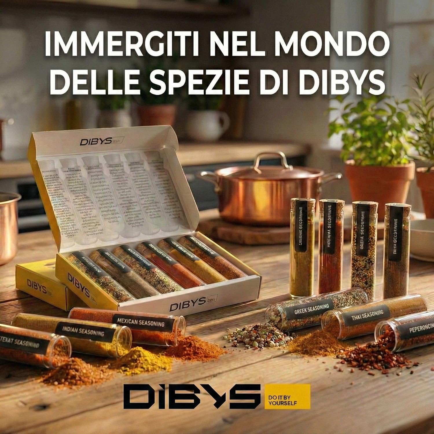Thumbnail 5 de DIBYS Set regalo di spezie da tutto il mondo: 6 miscele con ricette incluse