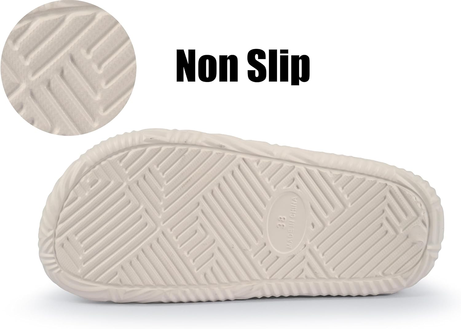 Detalle de Weweya EVA Shower Slides for Men & Women — Non-Slip Bathroom Sandals