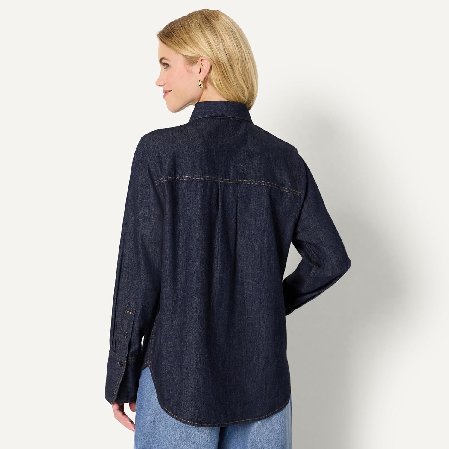 Thumbnail 1 de Amazon Essentials Damen Oversize-Denimhemd mit Knopfleiste (Denim-Chambray)