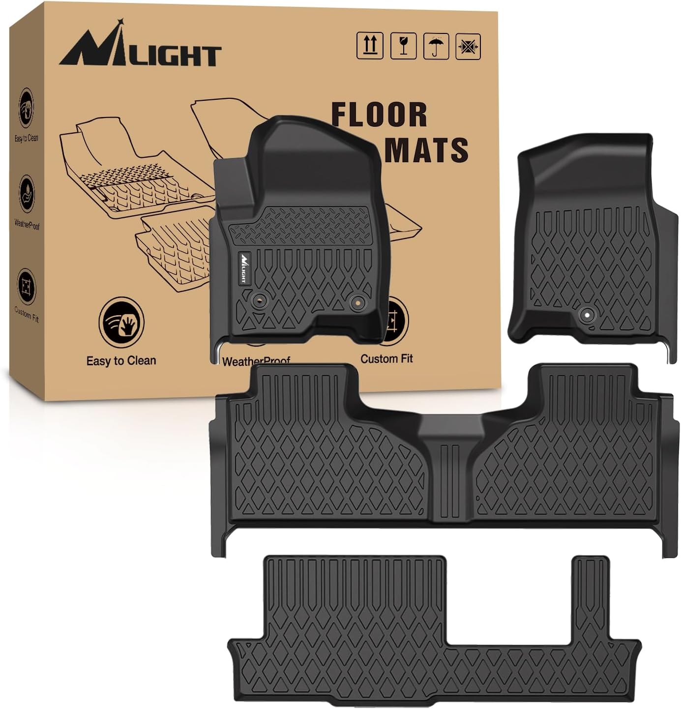 Detalle de Nilight TPE Floor Mats for 2021–2026 Tahoe