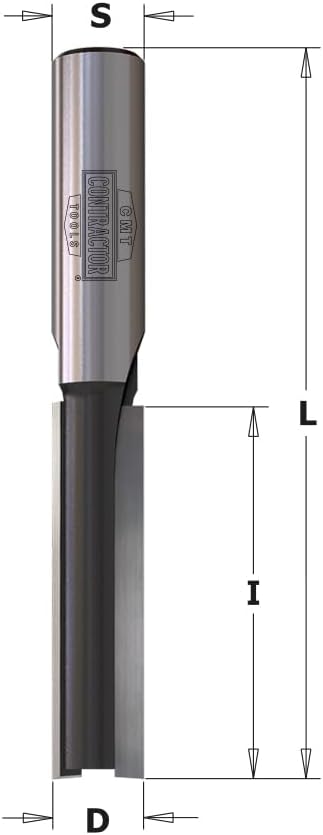 Detalle 2 de Fraise à rainurer CMT K912-080 pour bois et composites (Z2, Ø8, longueur de coupe 32)