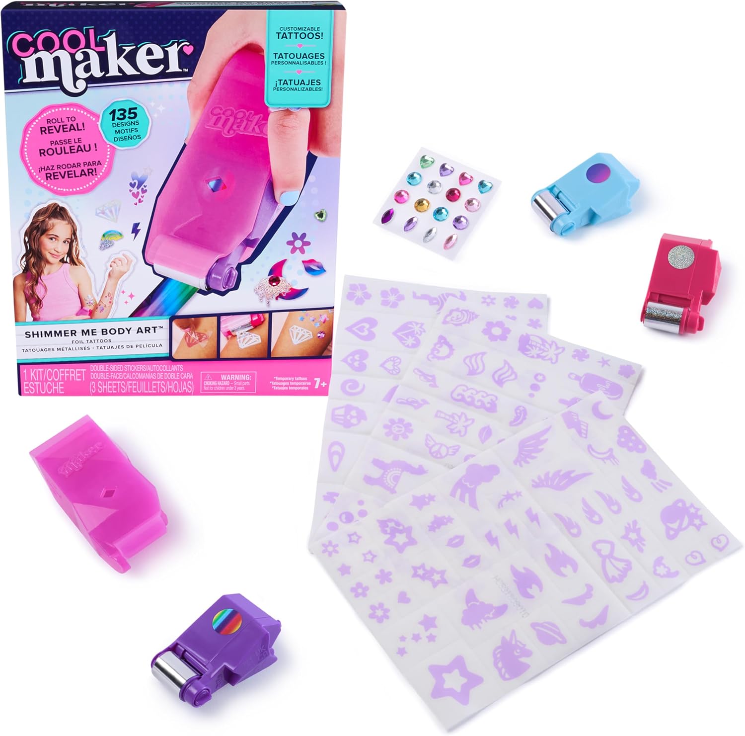 Detalle de Cool MAKER Shimmer Me Body Art 135 motifs 🎨