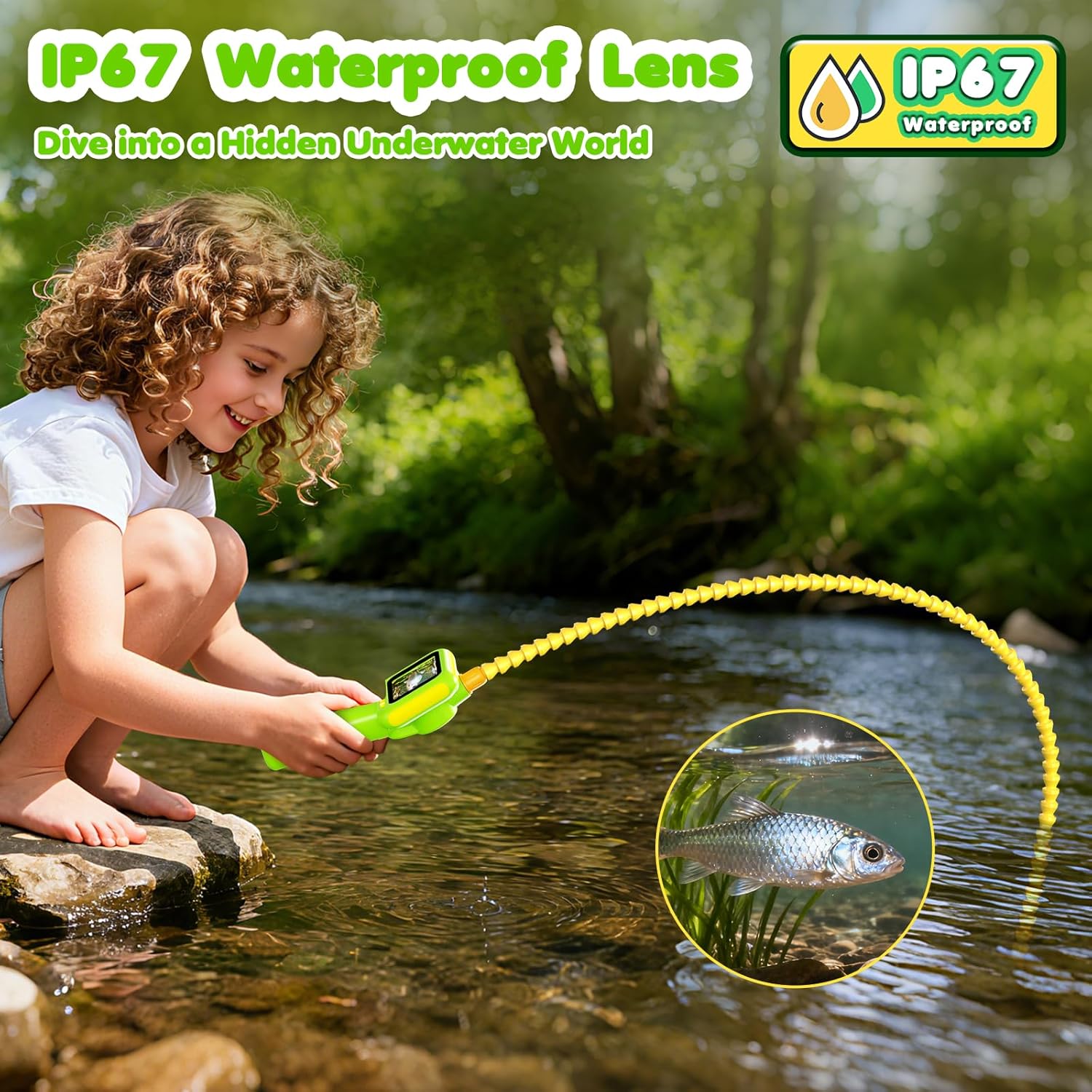 Thumbnail 3 de HAYVE Endoscope for Kids: 2.8 inch IPS snake borescope with LED lights (IP67 waterproof lens)