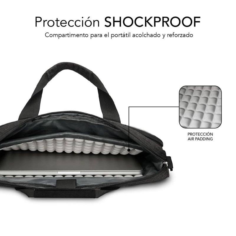 Thumbnail 2 de Subblim Maletín para Portátil 14" Gris Oscuro: protección y comodidad para tus desplazamientos