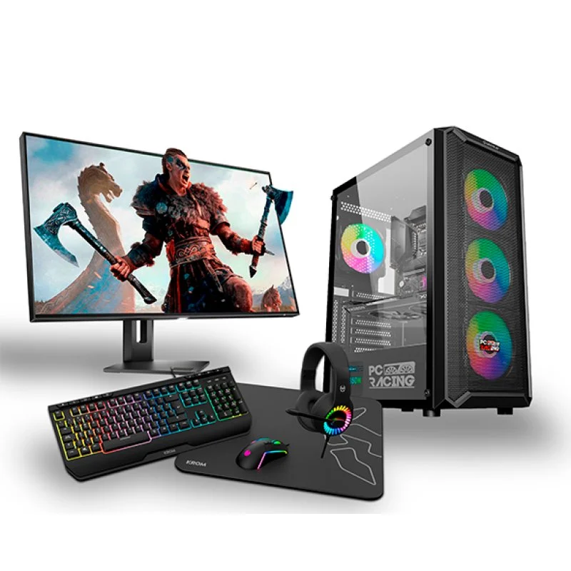 Detalle de PC Gaming AMD Ryzen 5 5600G con RTX 3050 + Pantalla 24"