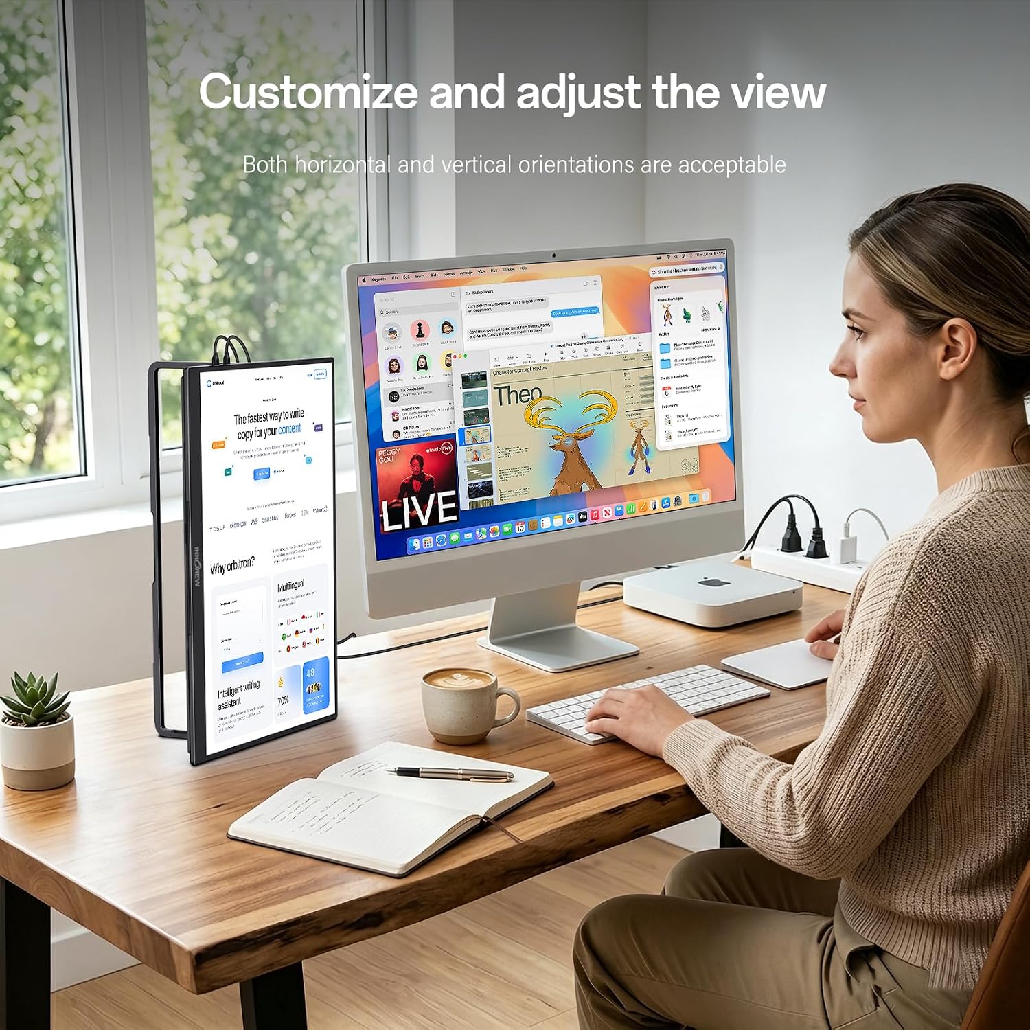 Thumbnail 4 de InnoView 16-Inch Portable Monitor, 144Hz USB-C Display with Protective Sleeve