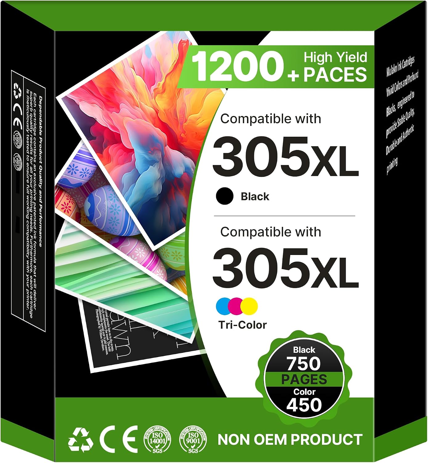 305XL ink cartridges (Black & Tri-colour) 2-pack for HP 305XL printers