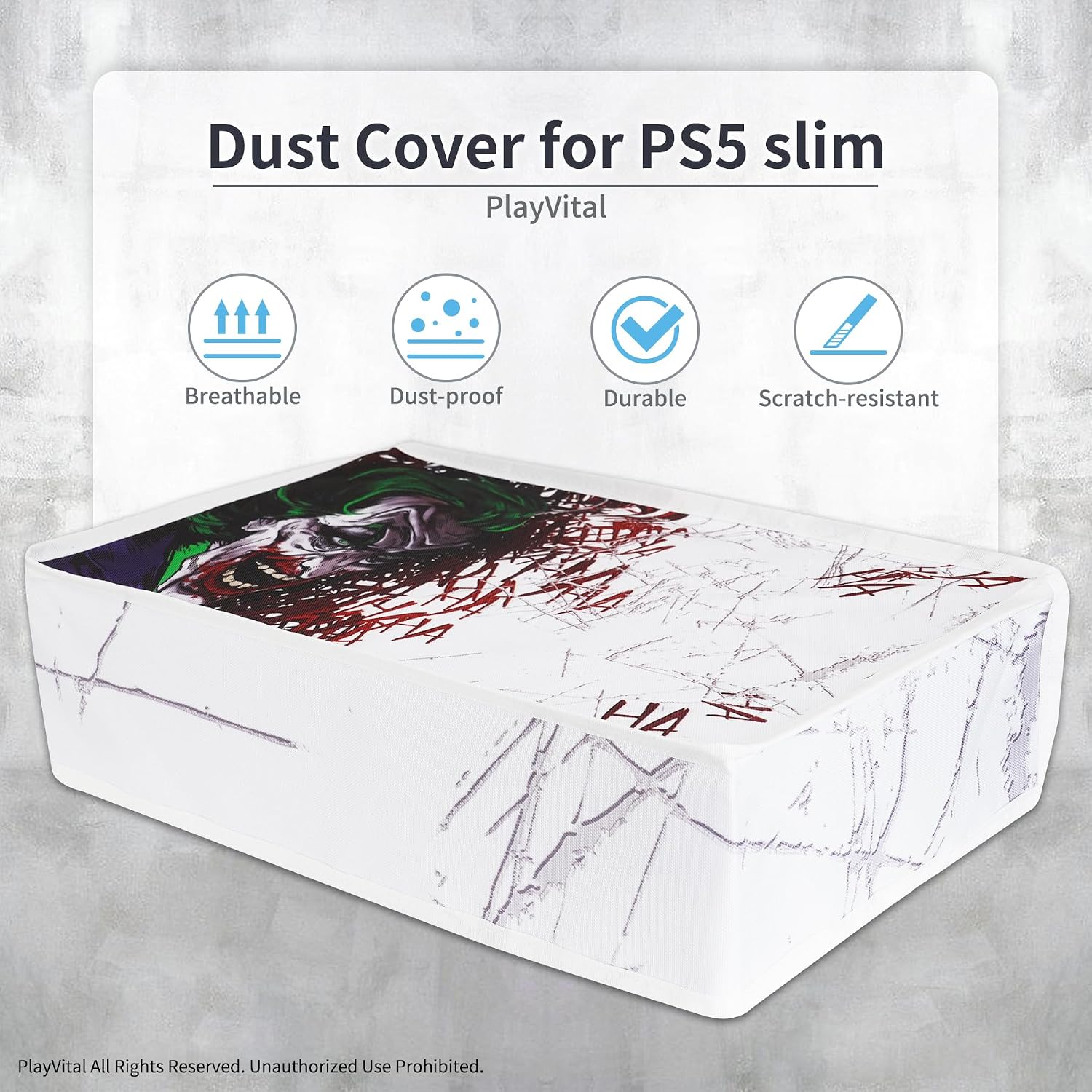 Detalle de PlayVital Horizontal Dust Cover for PS5 Slim Disc Edition: Nylon Shield for the New Smaller Design
