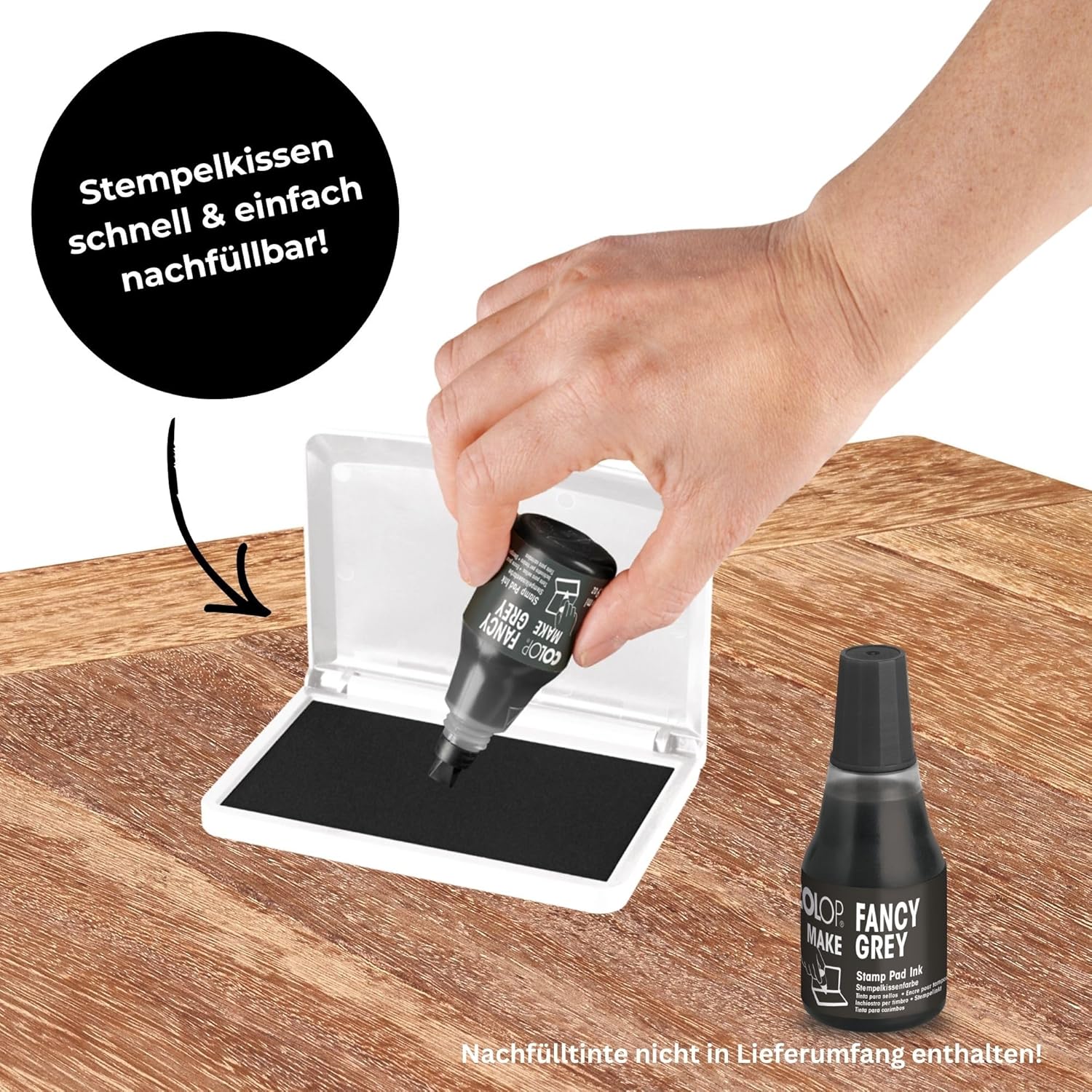 Thumbnail 6 de COLOP MAKE 2 Stempelkissen Grau/Schwarz – wasserbasierend, schnelltrocknend, 110 x 70 mm