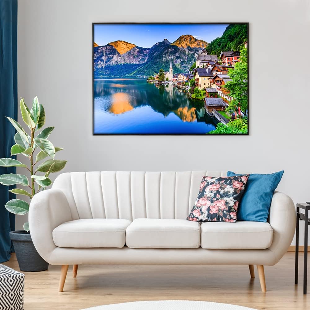 Detalle de HUADADA 1000-Piece Hallstatt Village Jigsaw Puzzle for Adults