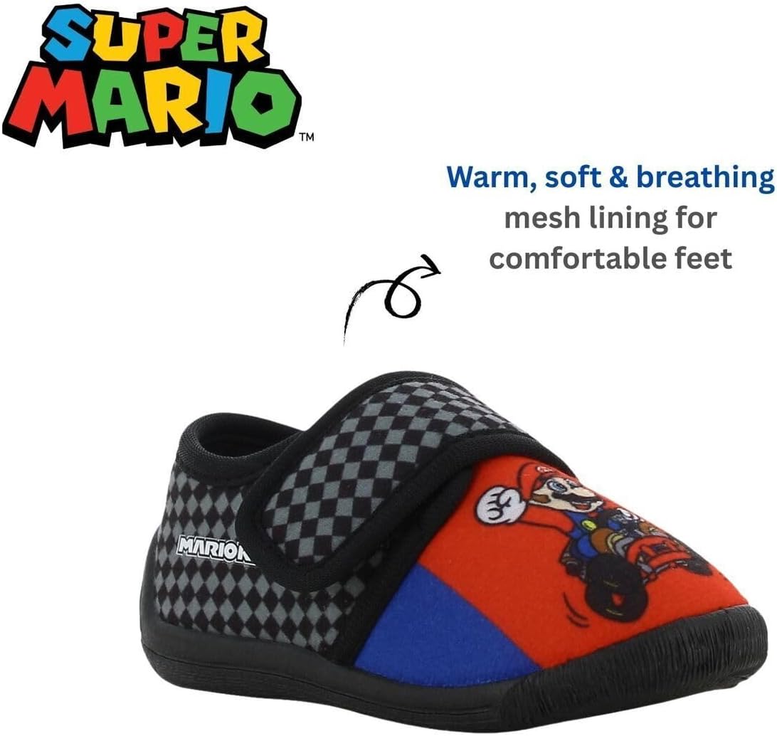 Detalle 1 de Leomil Super Mario pantoffels voor jongens voor thuis en de kleuterschool