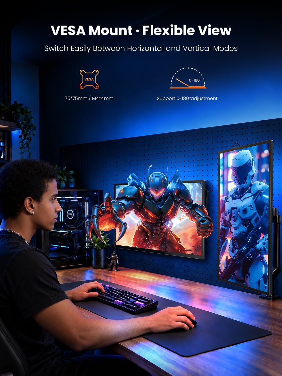 Detalle 1 de EVICIV Portable Gaming Monitor 18.5-inch