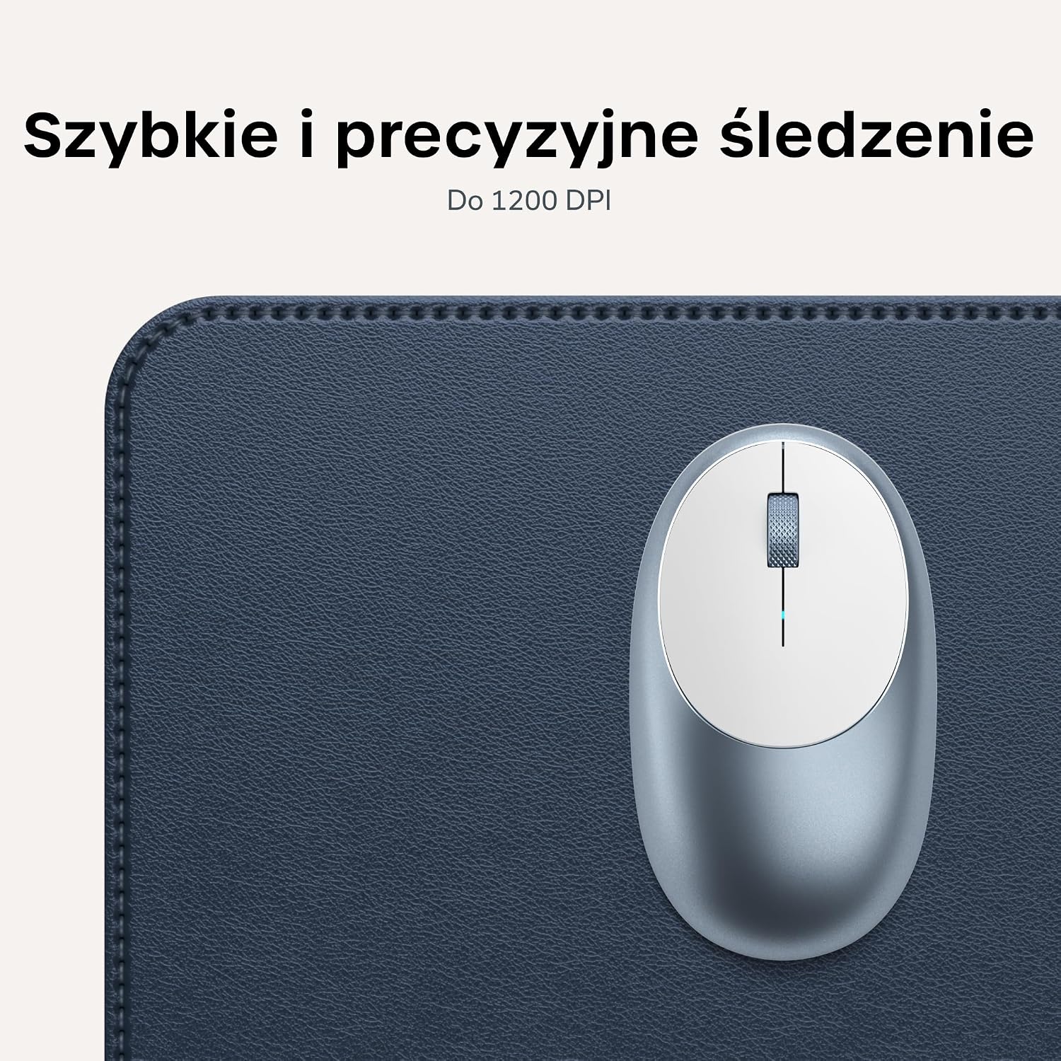 Detalle de SATECHI ST-ABTCMB M1 – niebieska mysz Bluetooth, USB-C, 1200 DPI