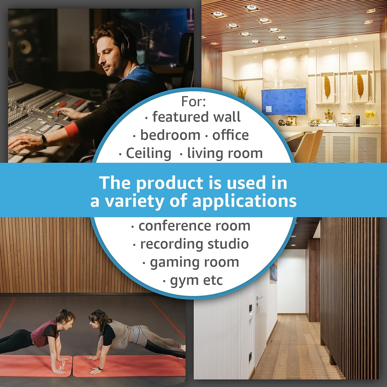 Thumbnail 5 de Art3d Wood Slat Acoustic Panels 47.2in