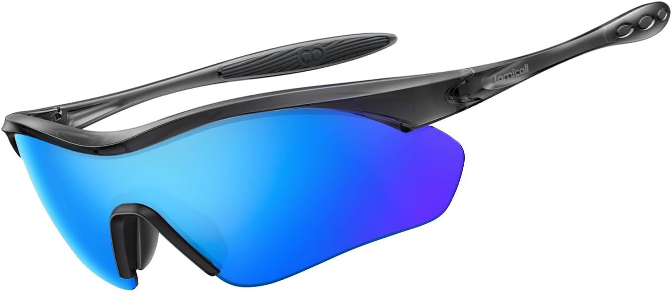 Detalle de Lamicall Occhiali da Sole Ciclismo Polarizzati – 22g Ultraleggeri, TAC Lente One-Piece, UV400, TR90