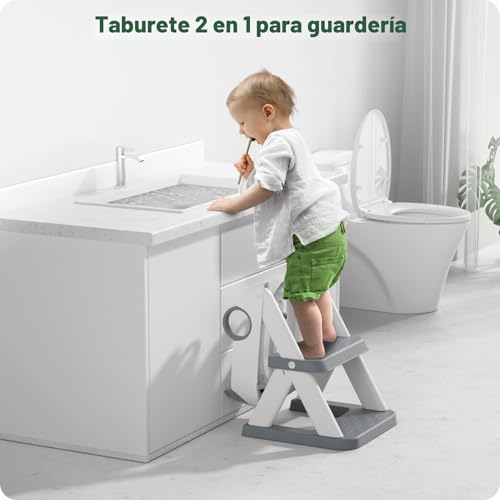 Thumbnail 5 de RABB 1ST Adaptador Wc Niños, Taburete 2 en 1 para Entrenamiento y Alcance - Plegable y Ajustable